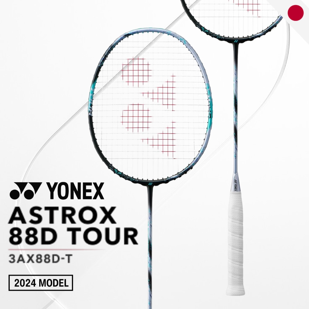 YONEX Astrox 88D Tour 2024 Model Badminton Racket Frame Only - Black Silver / Cerulean Blue