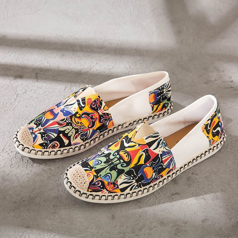 Spring Summer Mens Ethnic Bucket Shoes All-Match Low-Top Trend Peas Shoes#春夏男士民族渔夫鞋百搭低帮潮流豆豆鞋