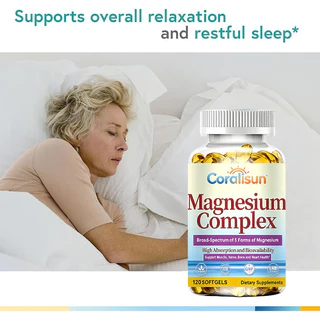 5-in-1 Magnesium Complex capsule สนับสนุนการนอนหลับที่ดีและรักษาสุขภาพหัวใจให้แข็งแรง