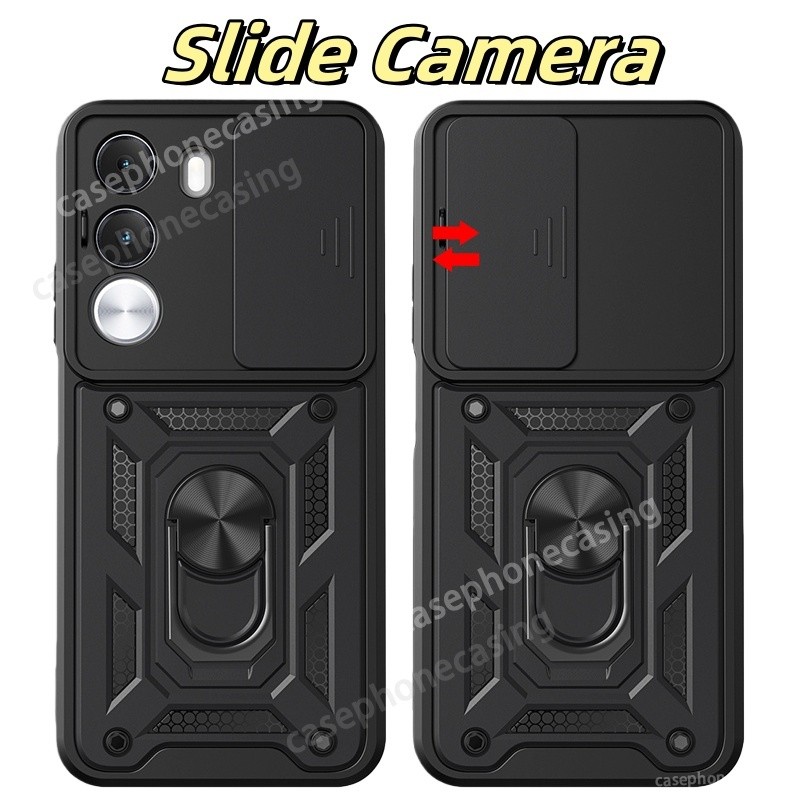 เคสโทรศัพท์สําหรับRealme C100x C100i C100 4G 5G 2026 เคสโทรศัพท์ที่วางแม่เหล็กขาตั้งเกราะกันกระแทกTPUพลาสติกแข็งปกหลัง