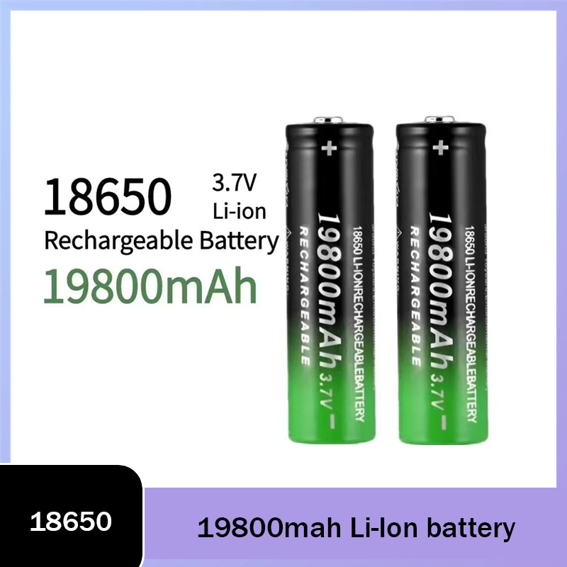 18650 19800mah Li-Ion แบตเตอรี่แบตเตอรี่ชาร์จ 3.7V สําหรับไฟฉาย LED คุณภาพสูง