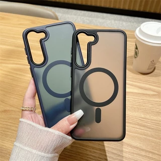 เคส For Samsung Galaxy A07 A17 A27 A37 4G/5G S25Fe S24Fe S23Fe เคสแม่เหล็ก ฝาหลังแข็ง ส่งจากไทย Frosted Case 016