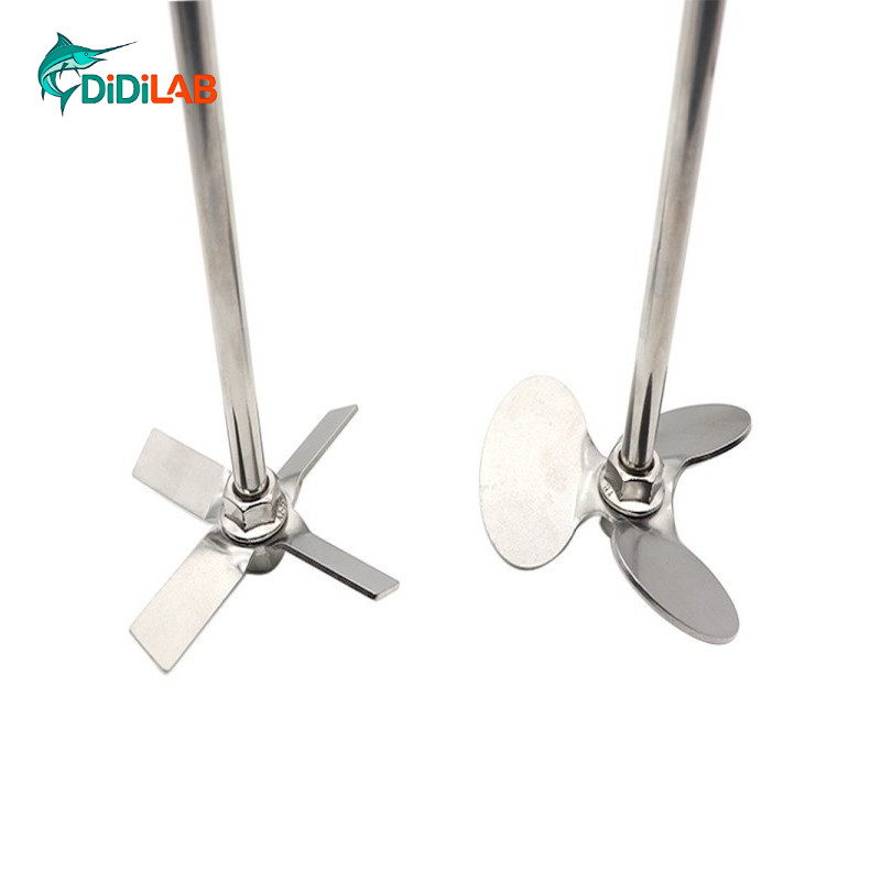 DiDiLAB 304 สแตนเลสกวน Paddle การกระจายส ่ วนลดเครื ่ องปั ่ นสี ่ ใบมีดสามใบมีดกระจาย Paddle กวน Rod
