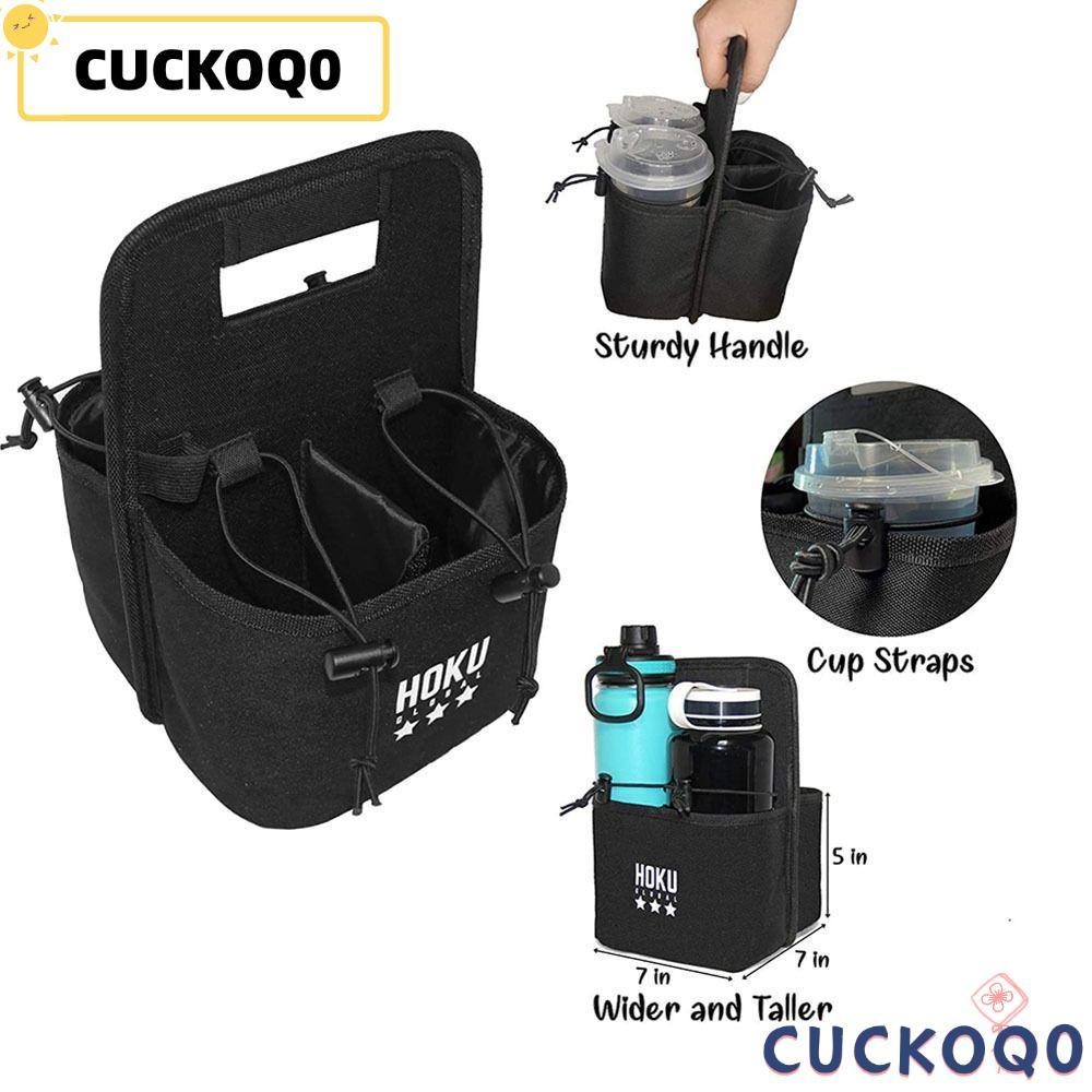 CUCKOQ0 กระเป๋าใส่เครื่องดื่ม, กระเป๋าใส่เครื่องดื่มสําหรับจัดระเบียบแบบใช้ซ้ําได้, ที่ใส่ถ้วยกาแฟแบบพกพา