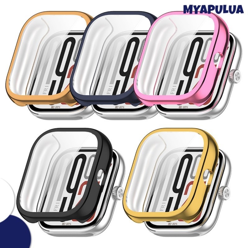 กรณี TPU ครอบคลุมเต็มรูปแบบนุ่ม for Xiaomi Redmi Watch 5 อุปกรณ์ป้องกันหน้าจอ อุปกรณ์ครอบกันชน for Redmi Watch 5