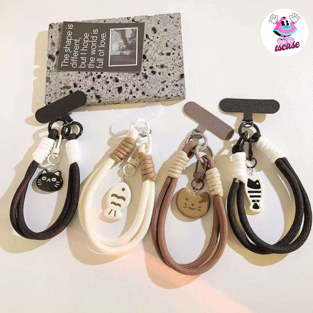 HP GANTUNGAN Aesthetic Charm Phone Strap Cat Fish String Cat Fish (4)