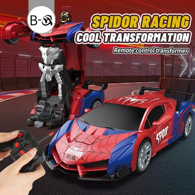 BHQ รถบังคับของเล่น Spider แปลงร่างเป็นซ รถบังคับวิทยุ 2.4G แปลงร่างเป็นหุ่นยนต์ ของเล่นเด็ก