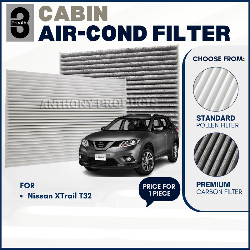 BREATH Nissan X-Trail XTrail T32 ภายในห้องโดยสารกรองอากาศ Aircond Penapis Udara 27277-4BA0A