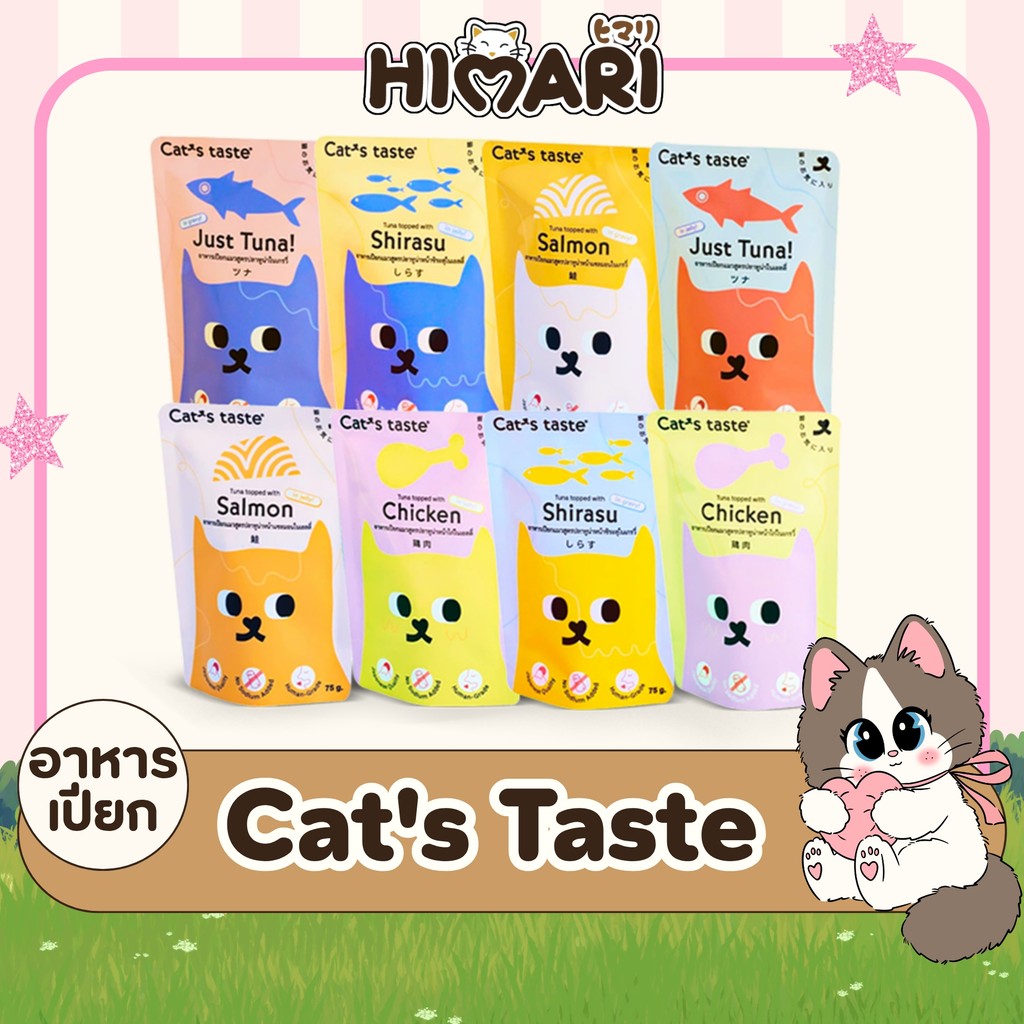 Cat's Taste Healthy อาหารเปียกแมว แคทเทสต์ ไม่เติมเกลือ ขนาด 70 กรัม
