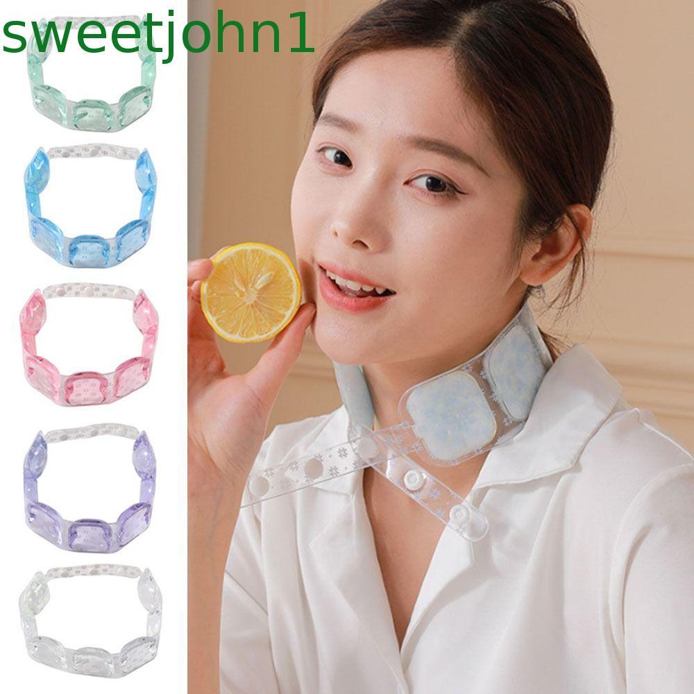SWEETJOHN ปลอกคอเย็นคอ, แบบพกพาฤดูร้อน Gadget หมอนเบาะน้ําแข็ง, Freezable Reusable PCM แขวนคอเฟสเปลี