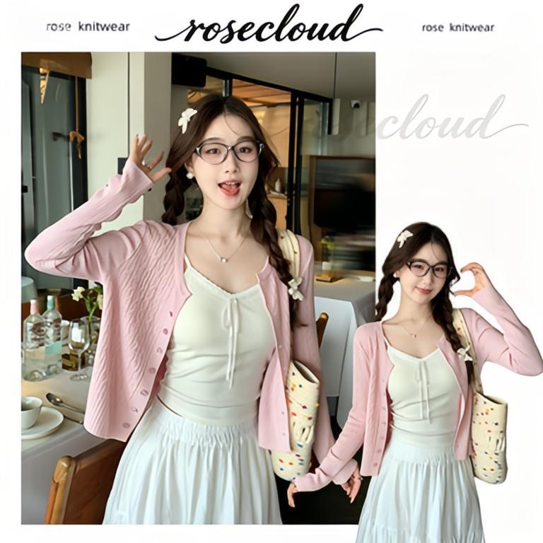 🌟rosecloud🌟เสื้อคาร์ดิแกนผู้หญิงรุ่นใหม่ คุณภาพดี ผ้าบาง นุ่มสบาย มี 11 สี สไตล์เกาหลี ใส่คู่ได้ทุกชุด13991