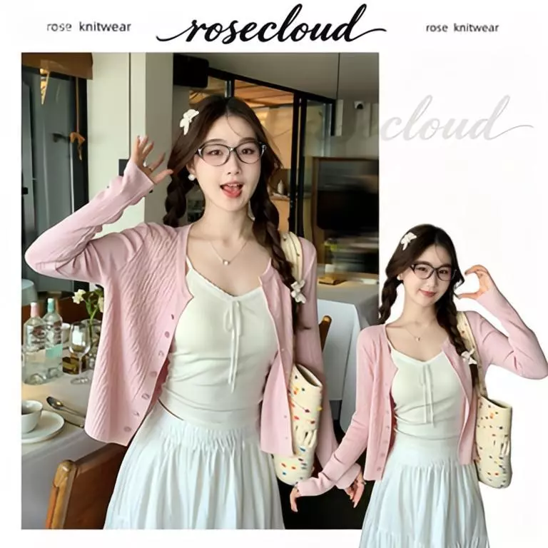 🌟rosecloud🌟เสื้อคาร์ดิแกนผู้หญิงรุ่นใหม่ คุณภาพดี ผ้าบาง นุ่มสบาย มี 11 สี สไตล์เกาหลี ใส่คู่ได้ทุกชุด13991
