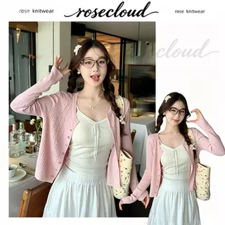 🌟rosecloud🌟เสื้อคาร์ดิแกนผู้หญิงรุ่นใหม่ คุณภาพดี ผ้าบาง นุ่มสบาย มี 11 สี สไตล์เกาหลี ใส่คู่ได้ทุกชุด13991