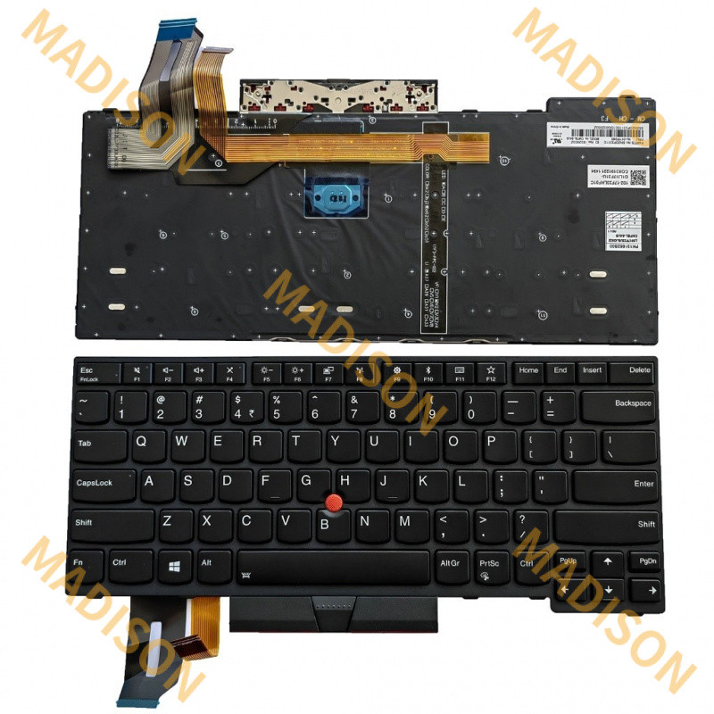 Us/ru แป้นพิมพ์แล็ปท็อปสําหรับ Lenovo ThinkPad e480 E485 E490 t480s t490 t495 l380 l390 l480 L490 p4