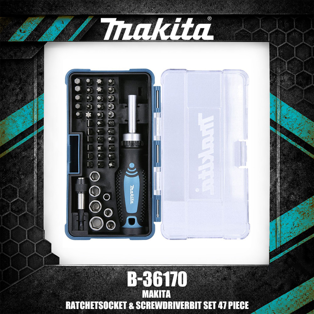 Makita B-36170 RATCHET & Bit-Set 47 ชิ้น