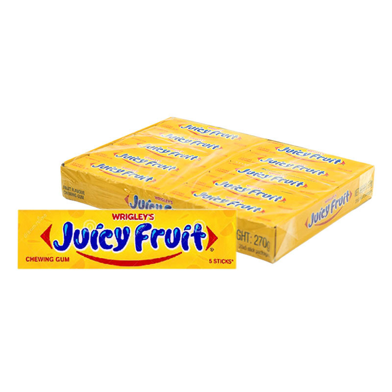 ริกลี่ย์ จูซซี่ฟรุต หมากฝรั่งแบบแท่ง กลิ่นผลไม้รวม 13.5 ก. x 20 (WRIGLEY'S Juicyfruit Gum 13.5 g x 20)