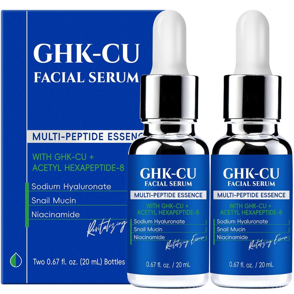 GHK-Cu CopperPeptidesSerumforFaceAdvancedAnti-AgingSerumwithMulti-PeptideandNicinaideforFineLinesand