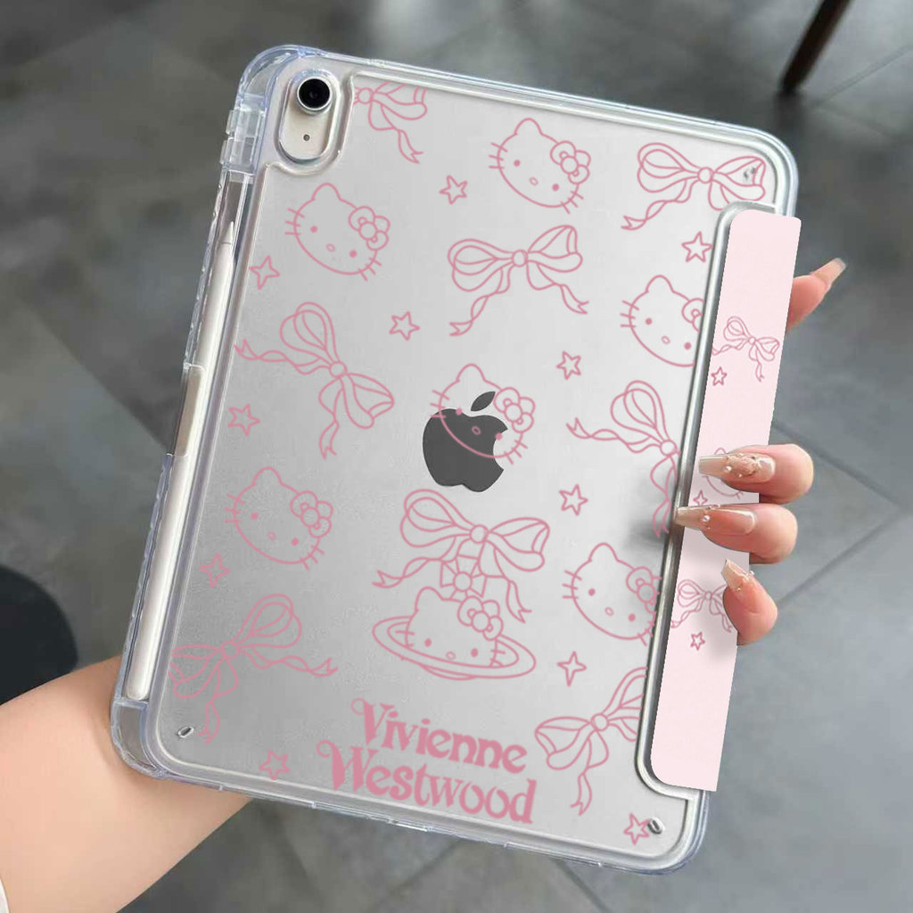 Line Bowknot Apple ipad7/8/9 Generation air6 เคสป้องกัน pro37 ซม.MINI7 แท็บเล็ต A16 เคสป้องกัน