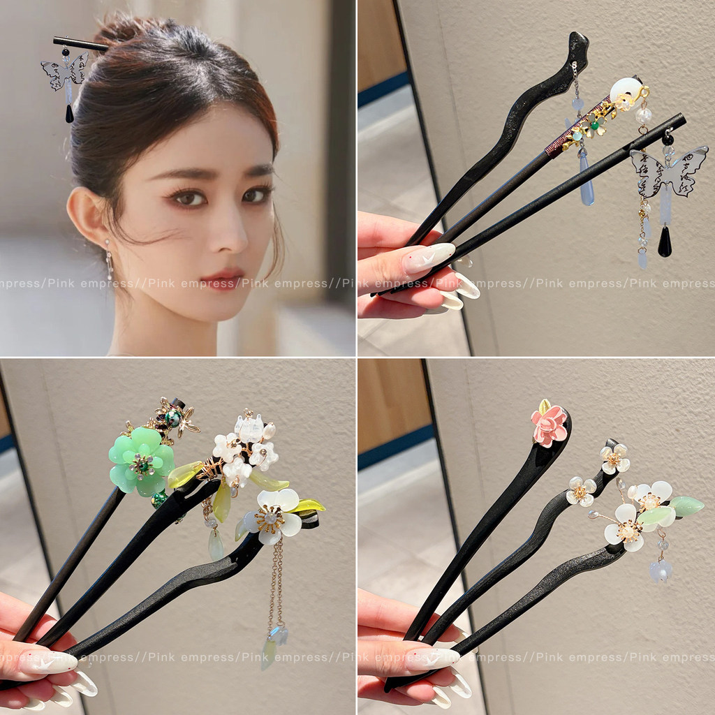 เครื่องประดับผม Metal Step RockingTemperament ดอกไม้ที่สวยงาม Hairpins ใหม่ Ch