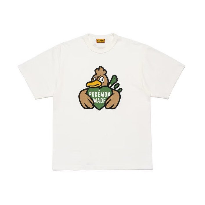 High Street Top สไตล์ใหม่หัวใจสีเขียวหลวมสัตว์พิมพ์แขนสั้นรอบคอเสื้อยืด