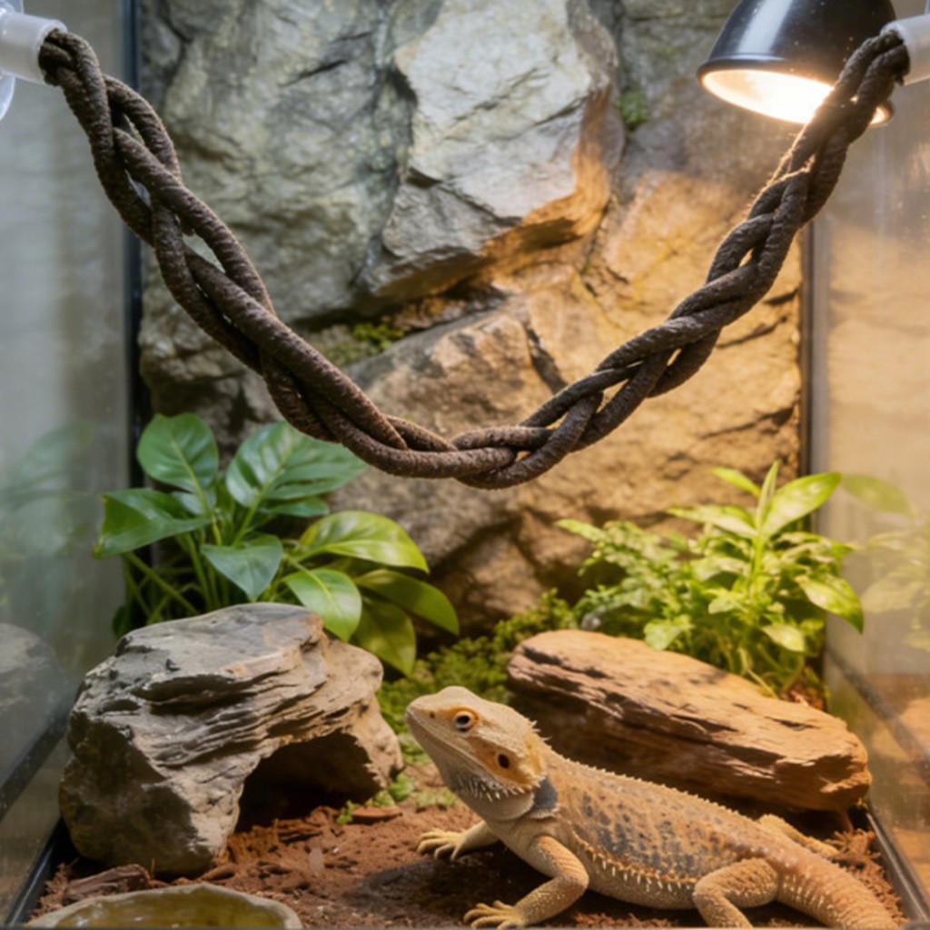 Terrarium ปีนเขา Vine ถ้วยดูดแบบยืดหยุ่น Vine