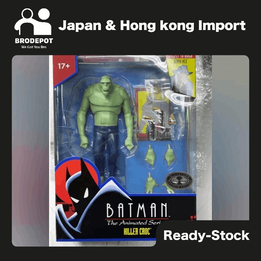 [Ready stock] McFarlane DC DIRECT BTAS 6IN BUILD-A KILLER CROC platinum version