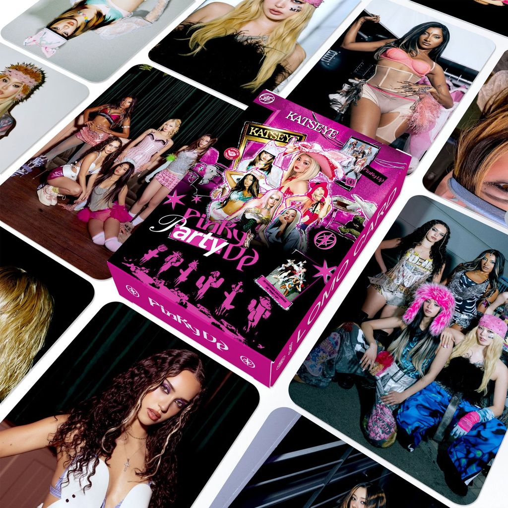 55 ชิ้น KATSEYE Pinky Up Photocards Megan Lomo การ์ดชุด Kpop อัลบั้มการ์ดรูปถ่าย