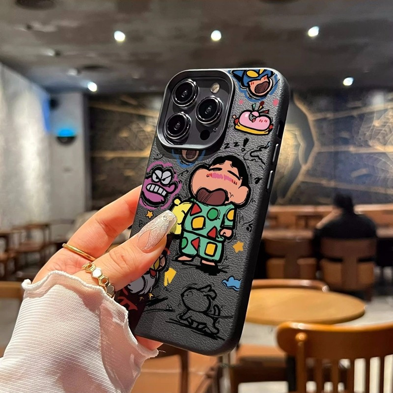 Graffiti Shin-Chan รูปแบบเหมาะสําหรับ iPhone XR 16 Pro