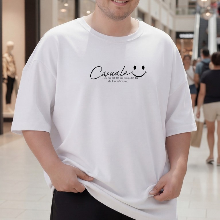 2W024 [AIYOU] Lelaki Baju T เสื้อผู้ชาย TShirt XL-5XL สไตล์เกาหลีรอบคอผู้ชาย Plus ขนาดเสื้อยืด TShir