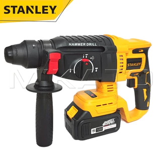 STANLEY เครื่องเจียร์ไร้สาย+สว่านแบตไร้สาย+บล็อกแบตไร้สาย+สว่านโรตารี่รุ่น 299V [ แบต 10 CELL เต็ม ] พร้อมแท่นชาร์จ