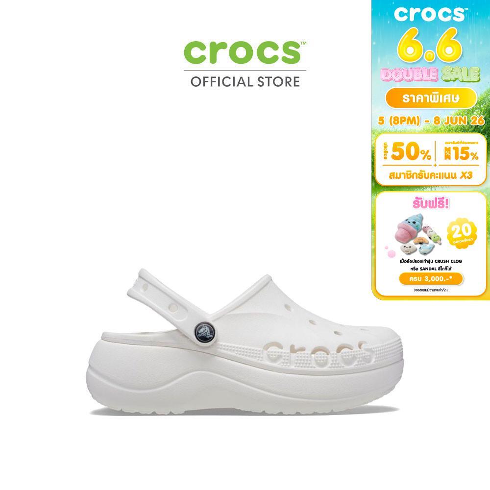 CROCS รองเท้าลำลองผู้หญิง BAYA PLATFORM CLOG รุ่น 208186100 - WHITE