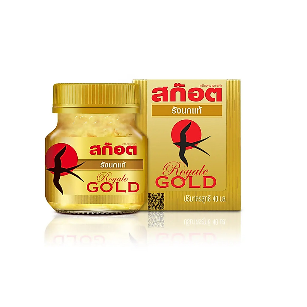 สก๊อตรังนกแท้ รอเยลโกลด์ ไซลิทอล & รอเยล โกลด์ 40 มล.