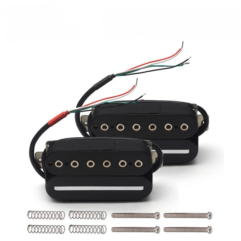 HS-1 ชุด Alnico 5 Humbucker Pickup 7.5K คอและ 16.6K สะพานรถกระบะสําหรับ LP/ST กีตาร์ไฟฟ้า