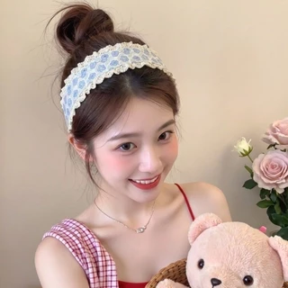ผมโพสต์แถบคาดศีรษะแฟชั่นเกาหลีดอกไม้ Velcro Fluffy Wash Face แถบคาดศีรษะผมสติกเกอร์ Hairband อุปกรณ์เสริมผม