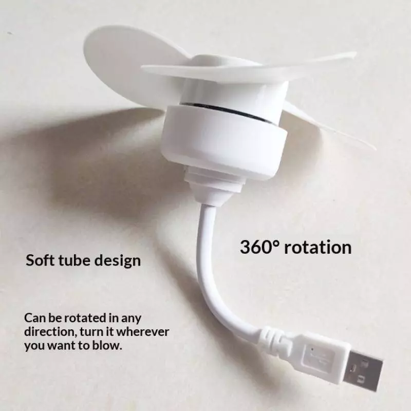 พัดลมมินิพกพา USB ยืดหยุ่นได้ สำหรับคอมพิวเตอร์และโน๊ตบุ๊ค thumbnail 7