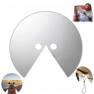 ESPOI กระจกทรงกลม, Full Face Head-mounted Visual Illusion Prop,สวมใส่การถ่ายภาพProps Visual Dislocationสะท้อนแสงผู้ใหญ่ใช้