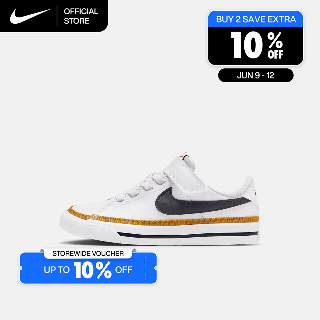 Nike Younger Kids' Court Legacy Shoes - White [DA5381-102]