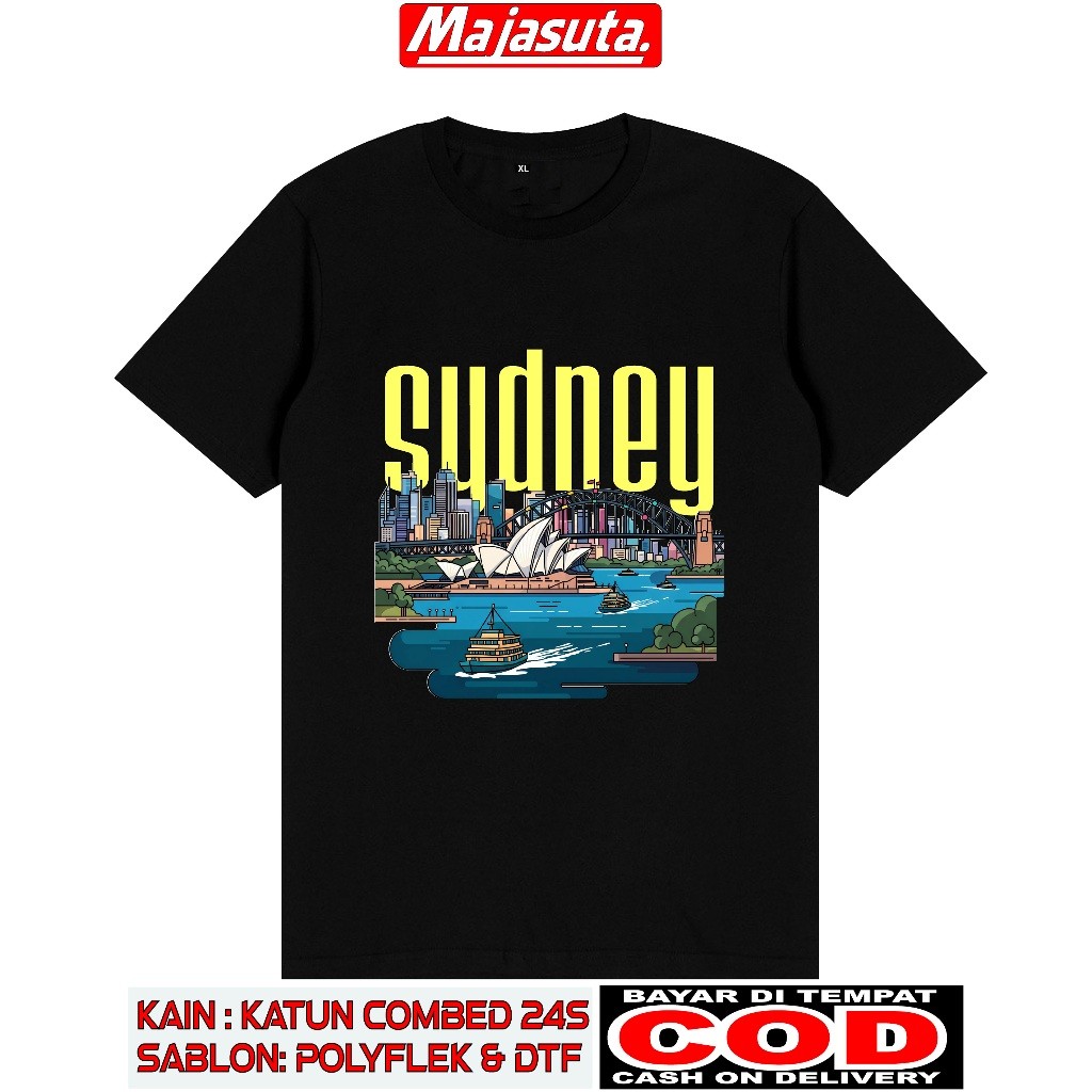 เสื้อยืด KATUN SOUVENIR โดย AUSTRALIA A SYDNEY GEDUNG OPERA HOUSE KANGGORO ISLAND COTTON MATERIAL