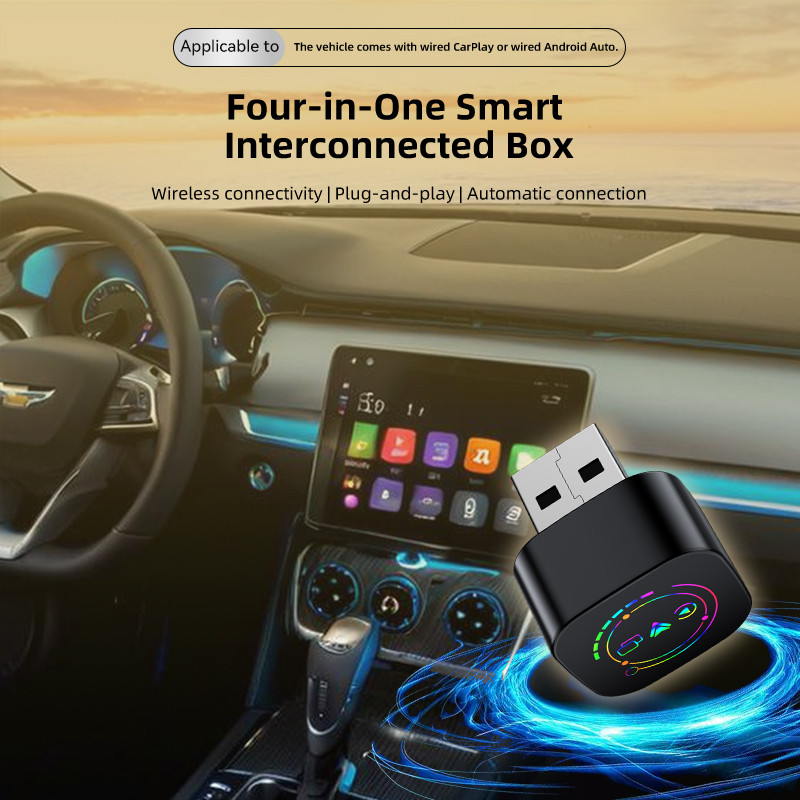 USB Carplay Mirrorlink Carplay Airplay Wireless Carplay Auto 5.0 อะแดปเตอร์ในรถยนต์