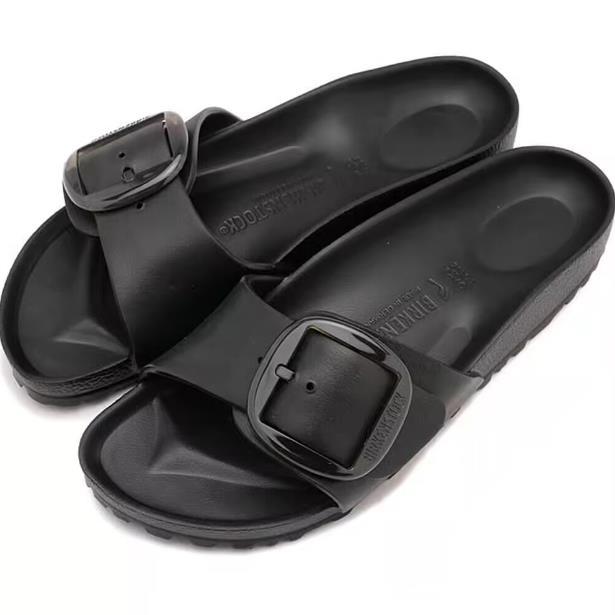 สินค้าใหม่ Big Buckle Womens EVA Fashion Madrid Single Strap Beach Slippers