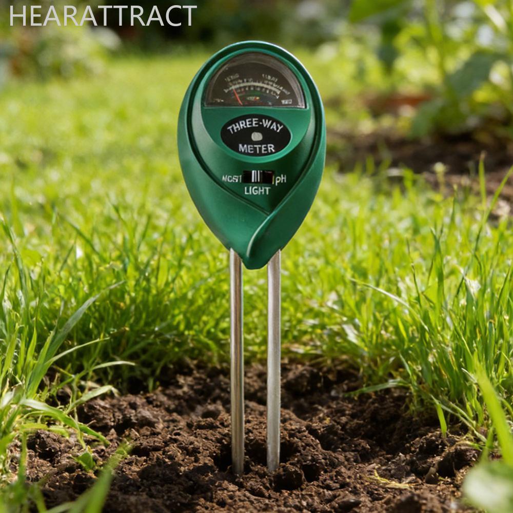 HEARATTRACT 3-in-1 ดิน pH Meter ความชื้นสําหรับสวนกระถางต้นไม้ไม่มีแบตเตอรี่ต้องการสําหรับสิ่งสกปรกแ