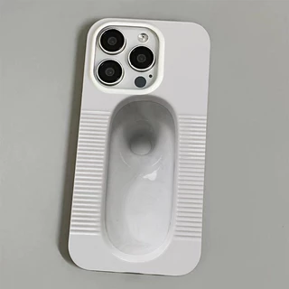 รูปแบบห้องน้ํานั่งยองตลกเหมาะสําหรับ iPhone 15 Pro Thin Case เคสซิลิโคนอ่อนนุ่ม 14 ProMax 17 Pro 16 Pro Max 11 Pro Max XS Max 17 12 13 Pro