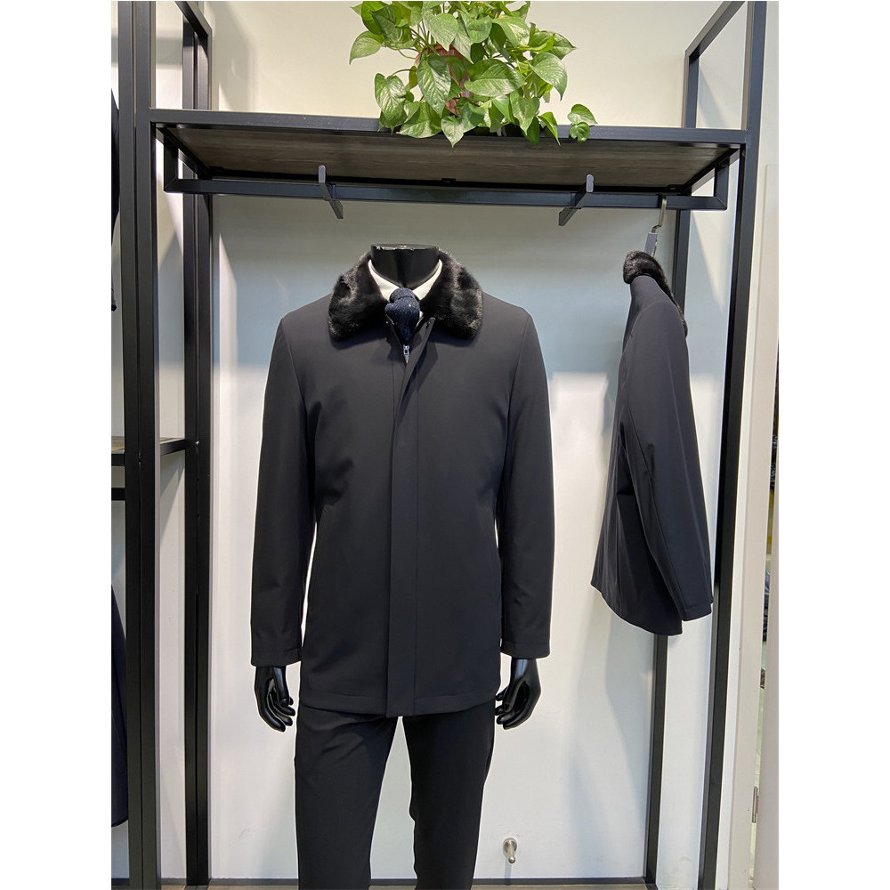 Mink Fur Collar Rabbit Fur Liner Mens Lapel Nick Jacket Windproof Warm Winter Top Collar Zonoyi