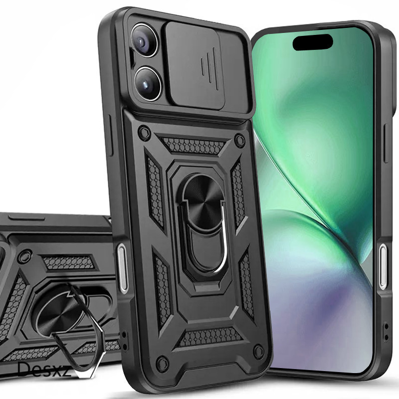 โทรศัพท์กันกระแทกเคสหนักพร้อมขาตั้งโลหะสําหรับ I17 Pro Max 16 Pro Max 15 Pro Max