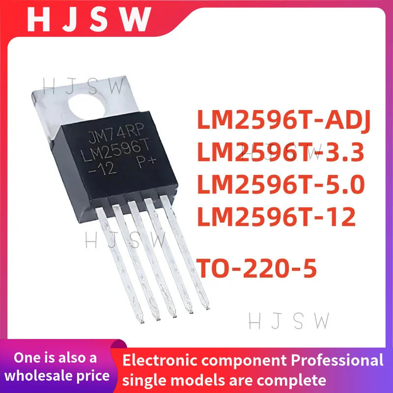 5 ชิ้น LM2596T LM2596T-ADJ LM2596T-3.3 LM2596T-5.0 LM2596T-12 TO-220-5 Field Effect ทรานซิสเตอร์
