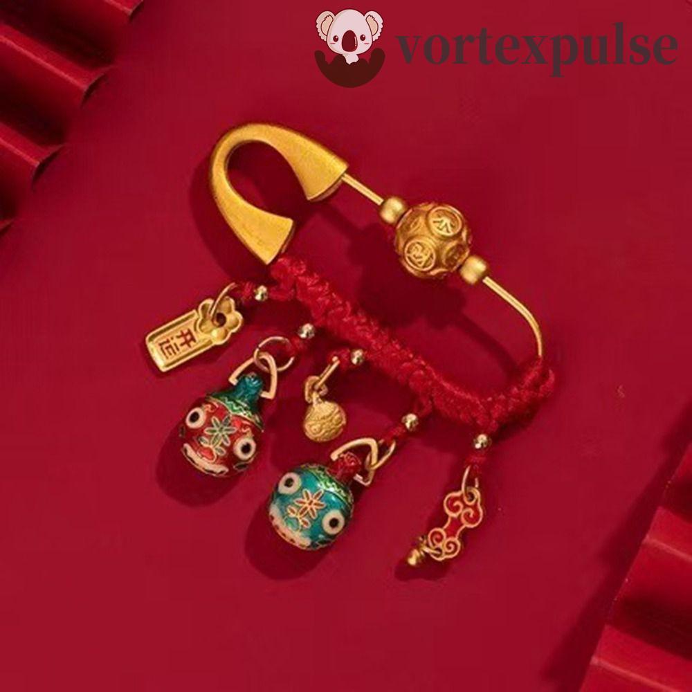 VORTEXPULSE จี้เข็มกลัดม้าราศี, ม้าปี Pony Lucky Pins, Lucky ของขวัญหนึ่งปีสไตล์จีนปรารถนาที่ดีที่สุดเครื่องประดับชุบทรายหญิงตั้งครรภ์