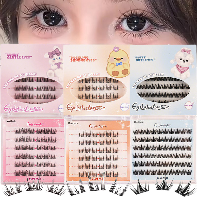 ชุดคลัสเตอร์ขนตาไร้กาว - 8 ชนิด Natural Fairy Eyelash Extension Manga Lashes - สามเณร DIY Eyelashe