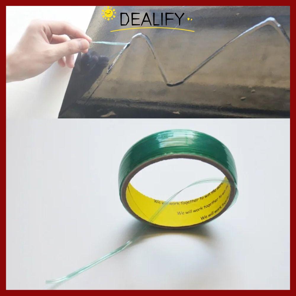 DEALIFY เทปเส้น, 5 ม./10 ม. เทปตัดไวนิลสีเขียว, กาวอเนกประสงค์ Backing วัสดุยืดหยุ่นขอบเทปรายละเอียด