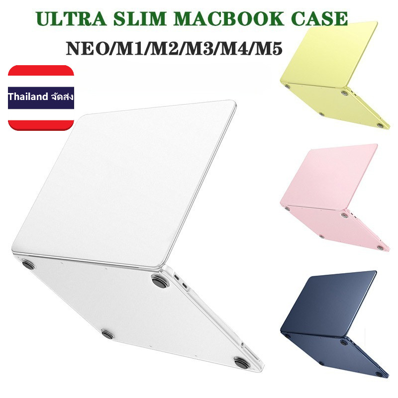 ใหม่ Ultra Slim Crystal Sky Blue Case สําหรับ MacBook Air Pro NEO 13 14 15 16 นิ้ว (M1/M2/M3/M4/M5)