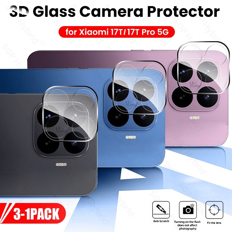 1-3 ชิ้นกล้องฟิล์มกระจกนิรภัยสําหรับ Xiaomi 17T 15T 14T Pro Xiaomi17T Xiaomi17TPro 17 T 5G 3D แบบบูรณาการโปร่งใสเลนส์ Protector Full Coverage ป้องกันกระจกเลนส์ฟิล์ม